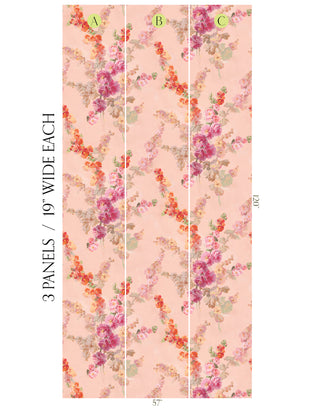 Hollyhocks Rising - Seashell Pink