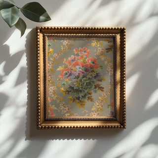 Anemones In Vintage Slate Print