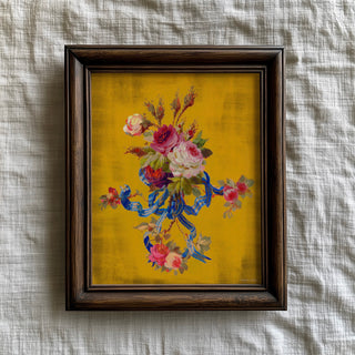 Queen's Roses In Golden Nectar Print