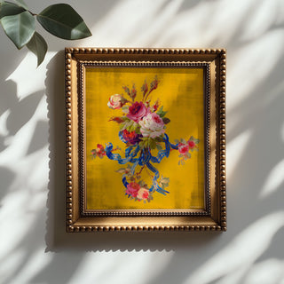 Queen's Roses In Golden Nectar Print