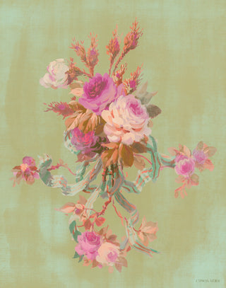 Queen's Roses In Pistachio Macaron Print