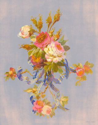 Queen's Roses In Serenity Blue Print