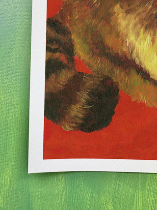 Raccoon In Red